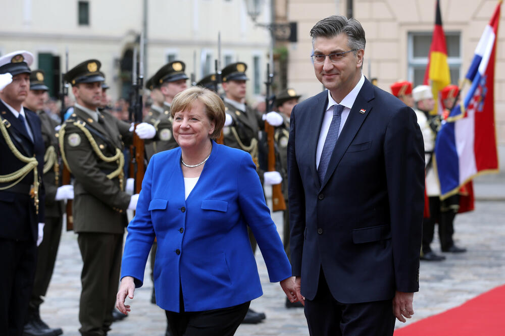 Njemačka kancelarka Angela Merkel i hrvatski premijer Andrej Plenković, Foto: Reuters