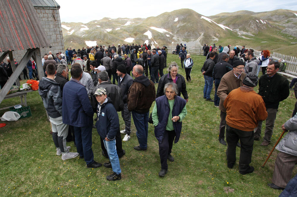 Nekoliko stotina ljubitelja Sinjajevine okupilo se danas ispred crkve Ružice, u znak protesta zbog namjere Ministarstva odbrane da tu planinu koristi kao vojno vježbališni poligon.