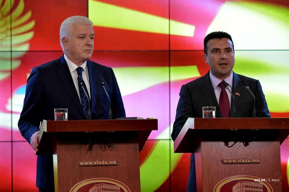 Marković i Zaev tokom susreta 2017., Foto: Vlada Crne Gore
