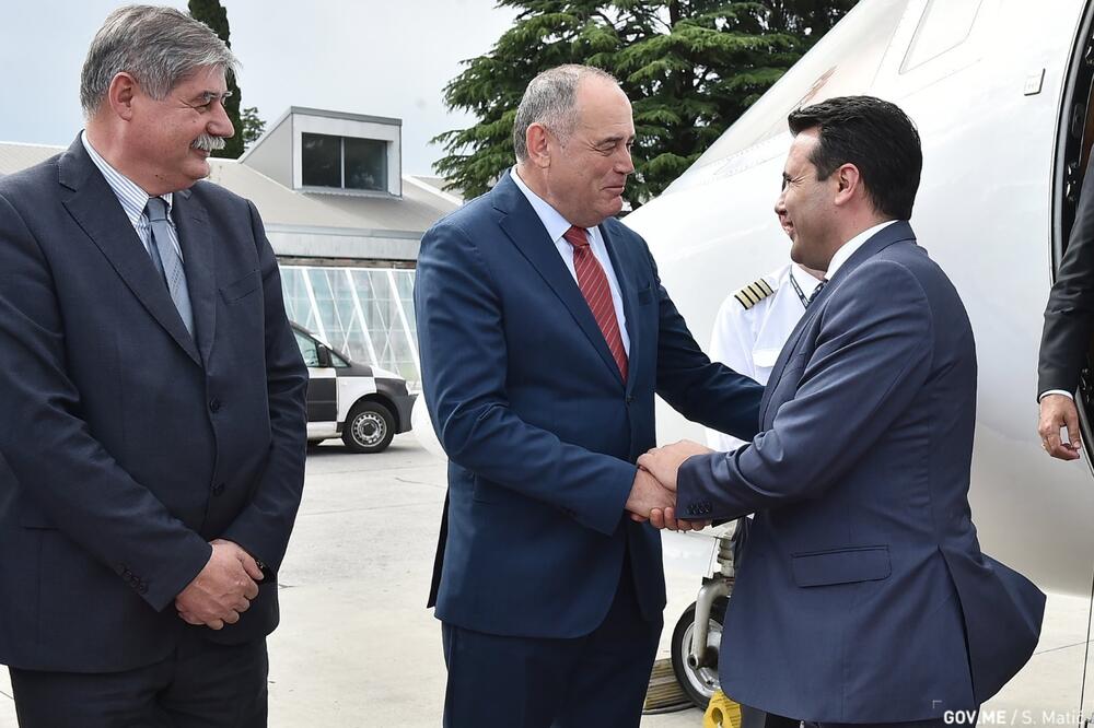 Simović dočekao Zaeva, Foto: Gov.me/Saša Matić