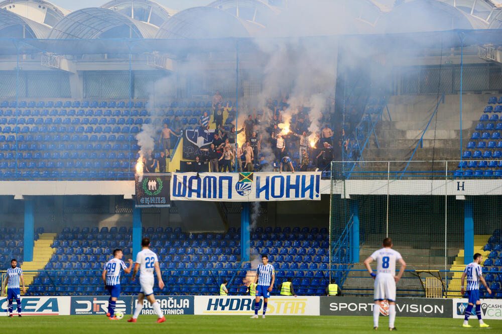 Slavlje navijača Sutjeske, Foto: Savo Prelević