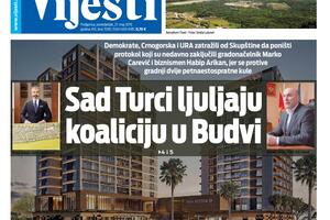 Naslovna strana "Vijesti" za 27. maj