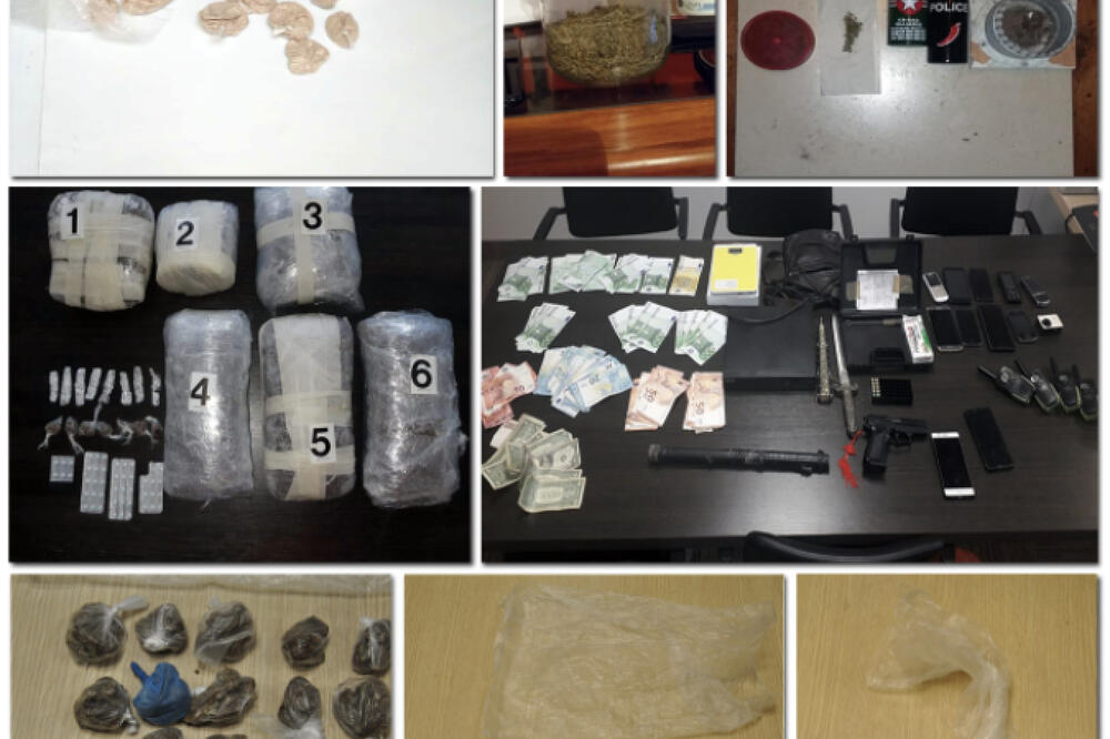 Droga, pare, oružje, Foto: MUP CG