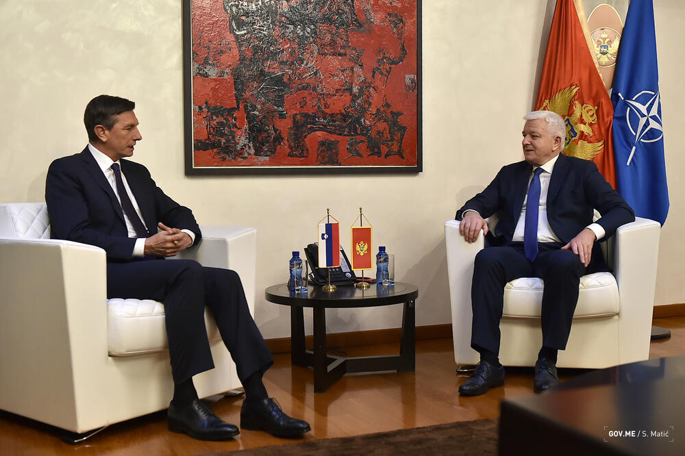 Pahor i Marković, Foto: Saša Matić/Vlada Crne Gore
