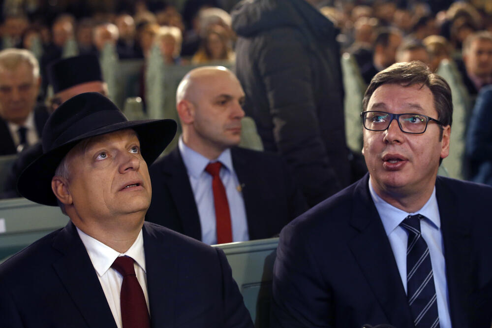 Novinari se često nazivaju izdajnicima i stranim plaćenicima: Orban i Vučić, Foto: Beta/AP