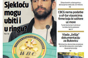 Naslovna strana "Vijesti" za sedmi jun