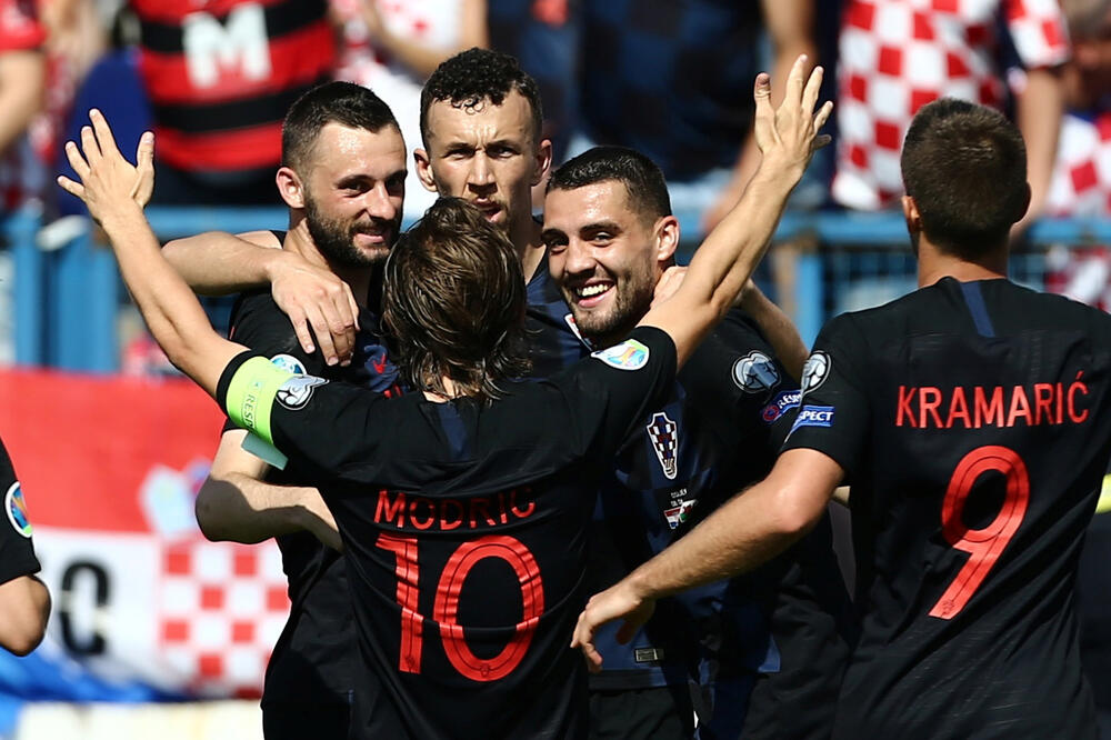 Blijeda Hrvatska je pobijedila Velšane, Foto: Reuters