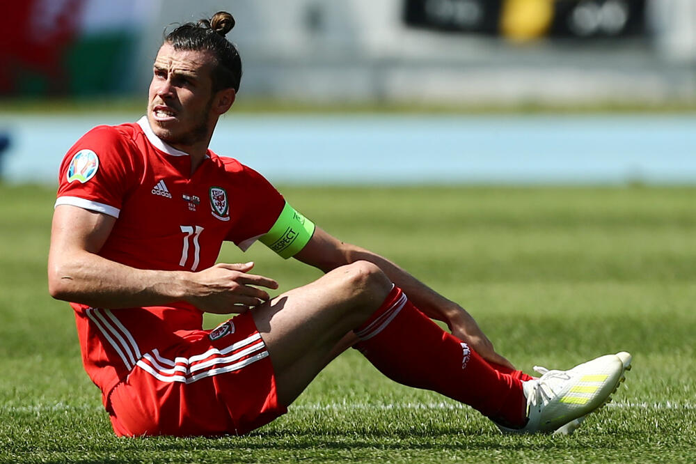 Bejl u dresu Velsa na jučerašnjoj utakmici sa Hrvatskom, Foto: Reuters