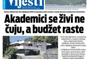 Naslovna strana "Vijesti" za 10.6.