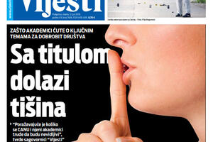 Naslovna strana "Vijesti" za 12. jun