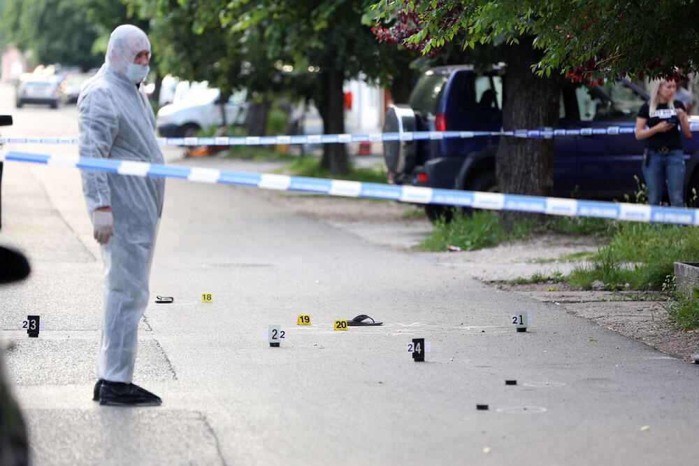 Uviđaj nakon pucnjave na Cetinju, Foto: Filip Roganović