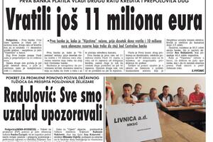 Vremeplov: Vratili još 11 miliona eura