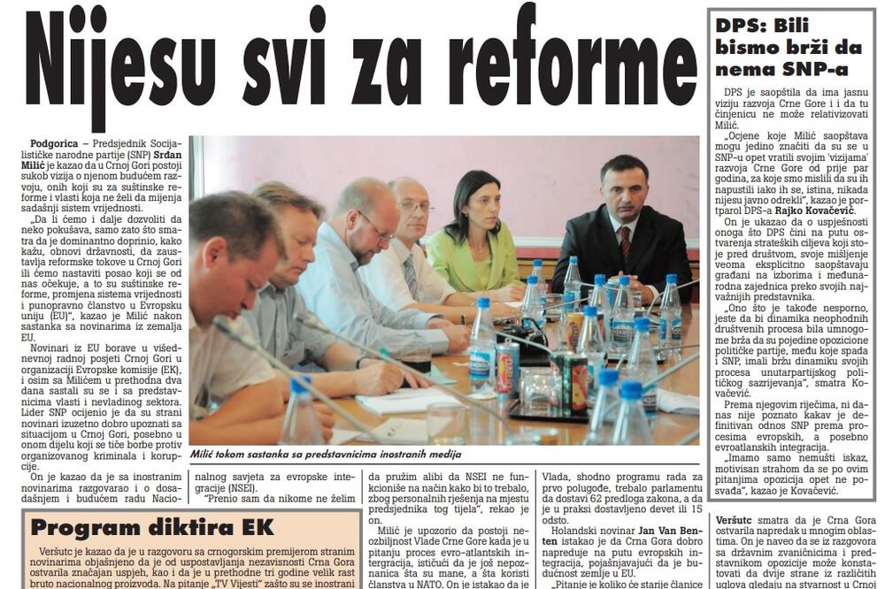 Vijesti, 17. jun 2009., Foto: Arhiva Vijesti