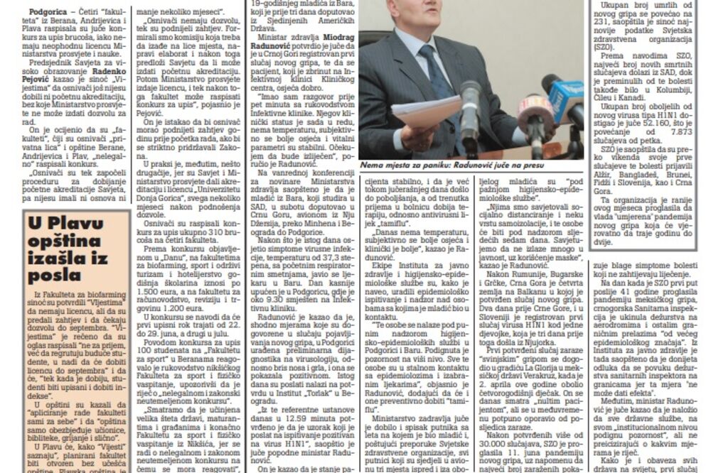 Vijesti, 23. jun 2009., Foto: Arhiva Vijesti