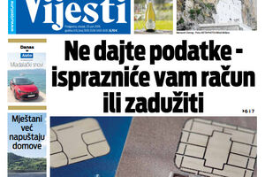 Naslovna strana "Vijesti" za 25. jun