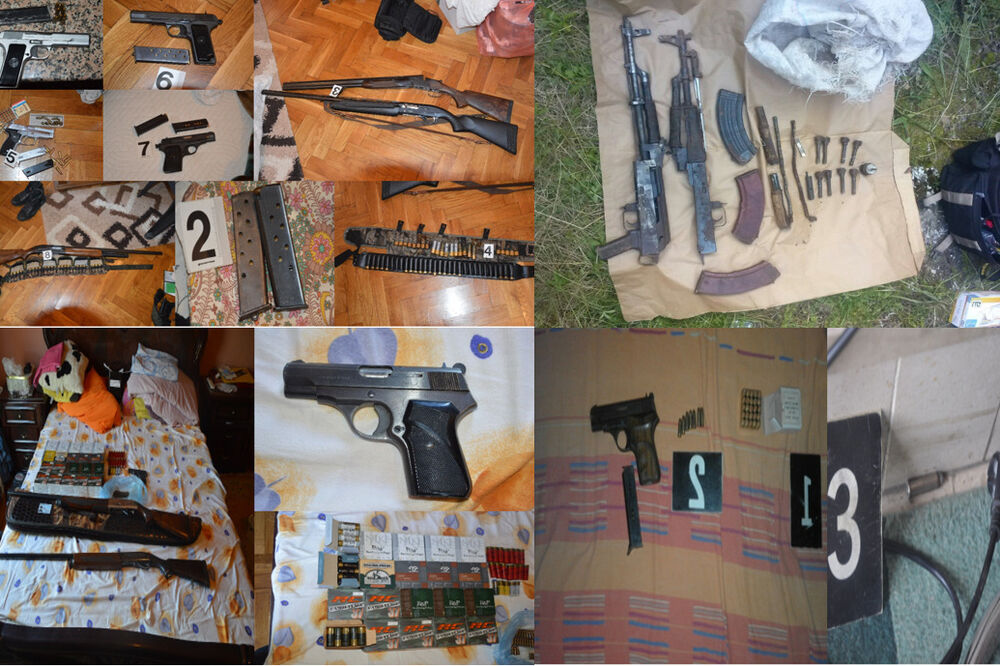 Oduzeto oružje u Podgorici, Foto: Uprava policije
