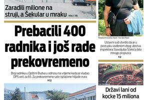 Naslovna strana "Vijesti" za 27. jun