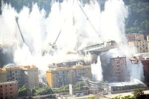 Pogledajte: Kontrolisana eksplozija na mostu u Đenovi