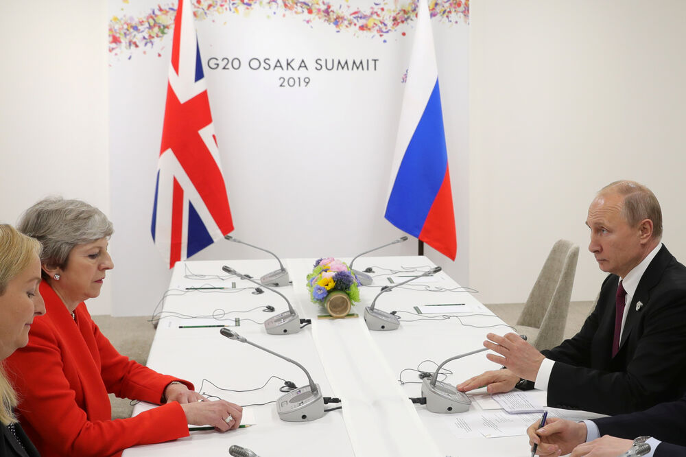 Mej i Putin na sastanku, Foto: Reuters