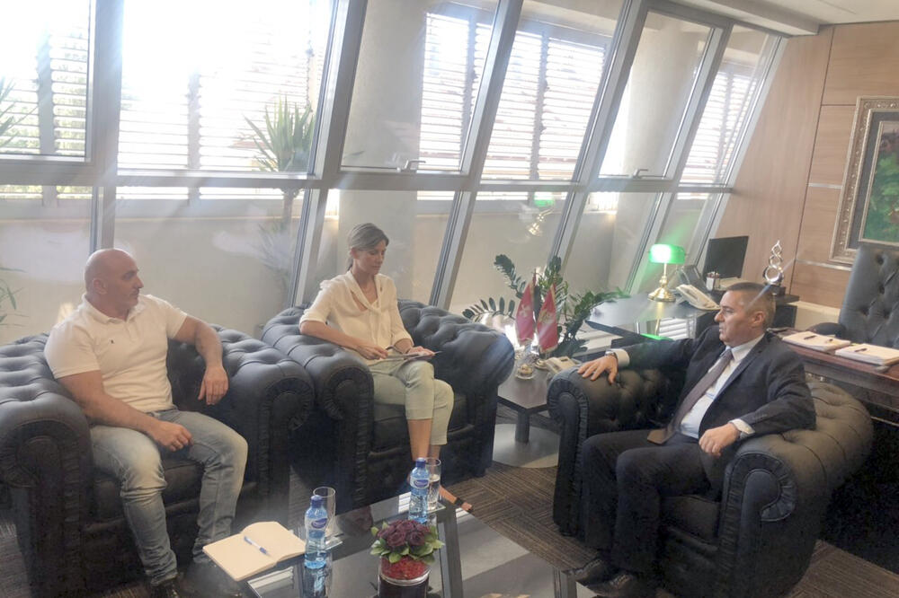 Sa sastanka Veljovića, Gorjanc Prelević i Zekovića, Foto: Uprava policije