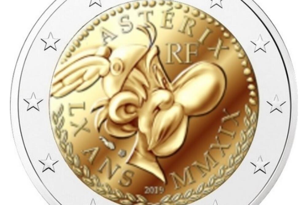 Kovanica od 2 eura sa likom Asteriksa, Foto: 2eurocommemorative.ie