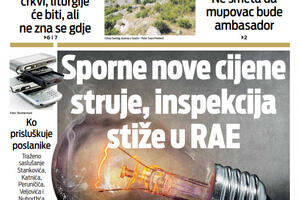 Naslovna strana "Vijesti" za šesti jul