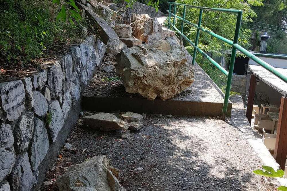 Srušeni zid u Perazića dolu, Foto: Vuk Lajović