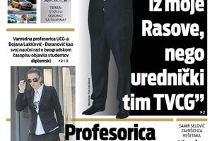 Naslovna strana "Vijesti" za 9. jul