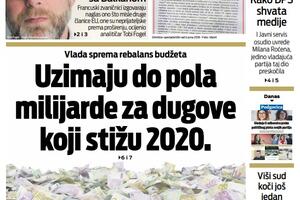 Naslovna strana "Vijesti" 10.7.