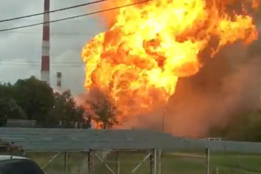 Požar u gasnoj elektrani u regionu Moskve, Foto: Reuters