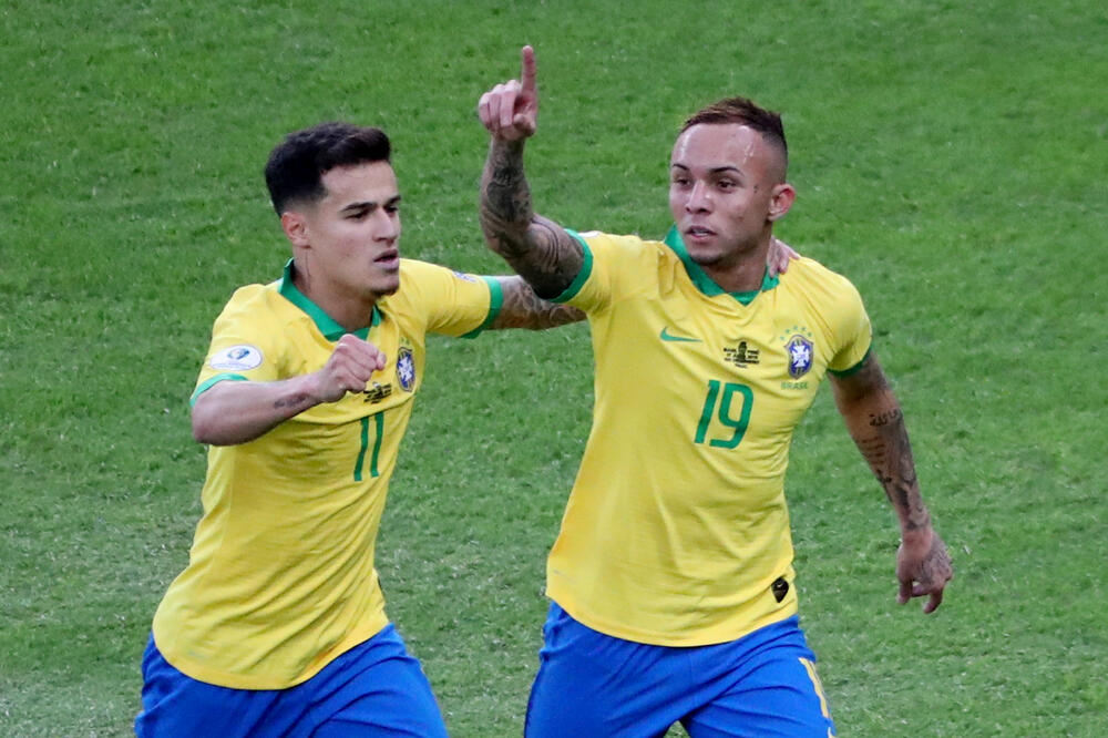 Everton slavi jedan od tri gola na Kopa Americi, Foto: Reuters