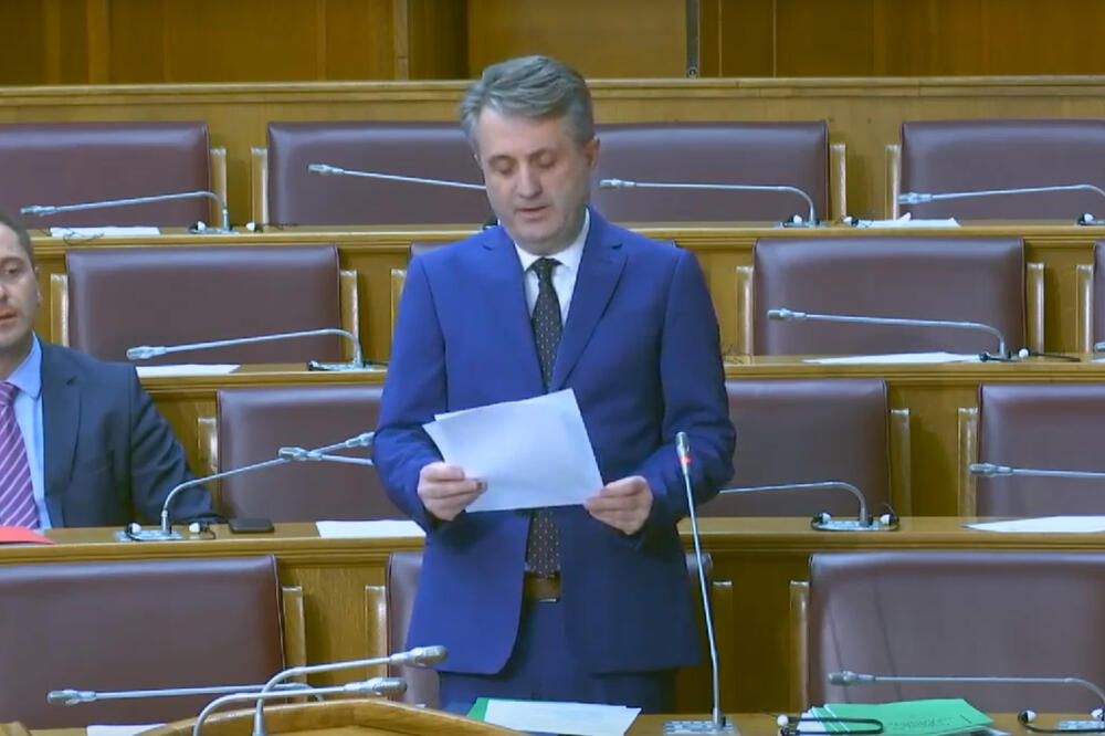 Nuhodžić u Skupštini Crne Gore, Foto: Screenshot/YouTube