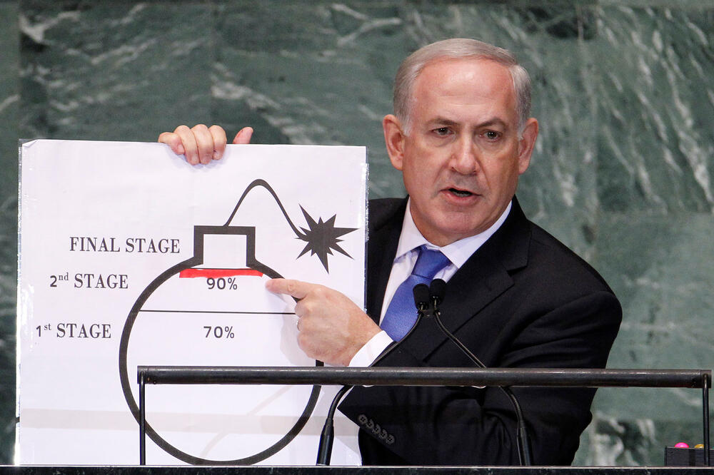 Netanjahu u obraćanju Generalnoj skupštini UN-a, Foto: Lucas Jackson/Reuters