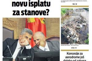 Naslovna strana "Vijesti" za 24. jul