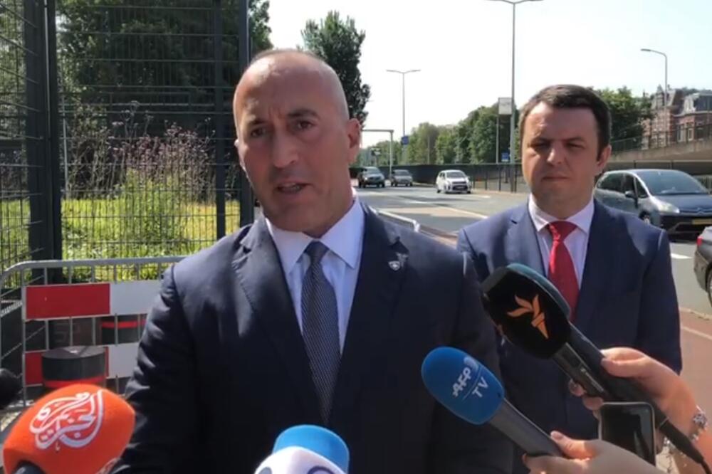 Haradinaj nakon saslušanja, Foto: Screenshot (DW)