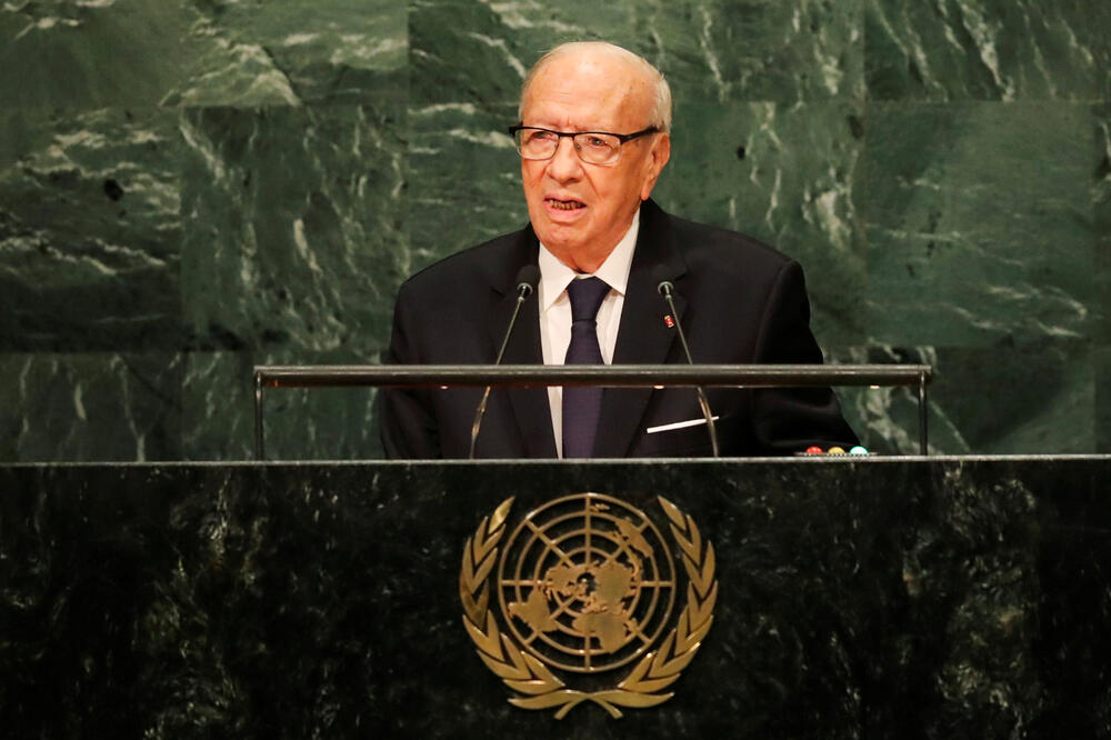 Esebsi u obraćanju UN-u, Foto: Eduardo Munoz/Reuters