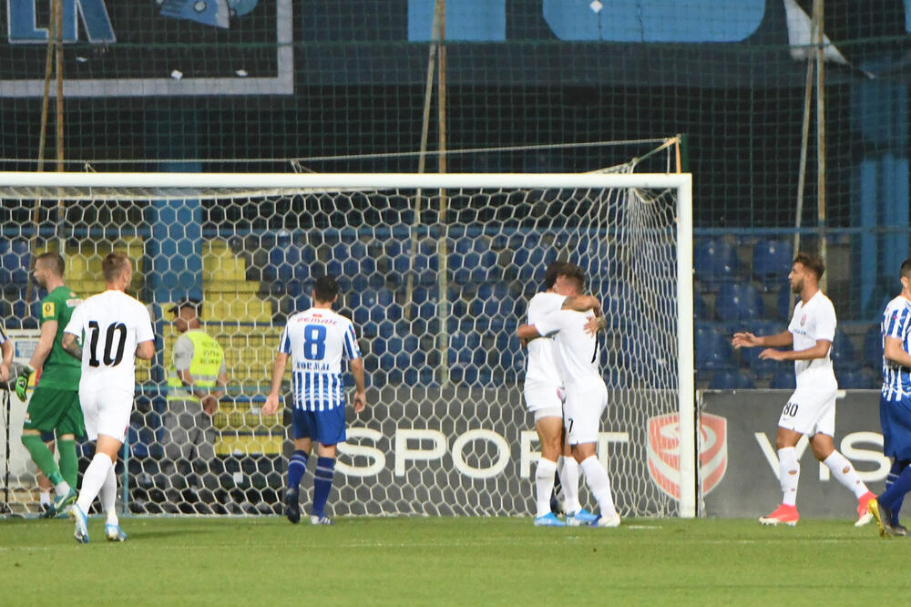 Ukrajinci slave drugi gol pod Goricom, Foto: Savo Prelević