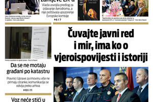 Naslovna strana "Vijesti" za 26. jul