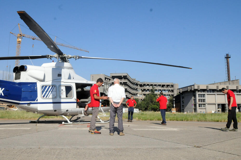 Helidrom Kliničkog centra tokom ranijeg transporta povrijeđene planinarke -, Foto: Luka Zeković