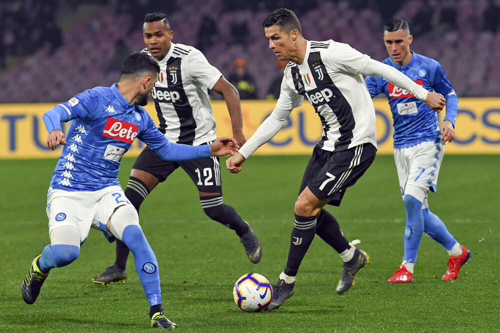 Kristijano Ronaldo na meču Napoli - Juve prošle sezone, Foto: Ciro Fusco