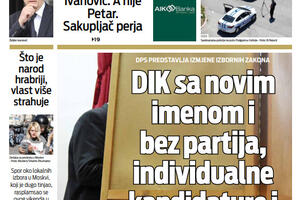 Naslovna strana "Vijesti" za 30. jul