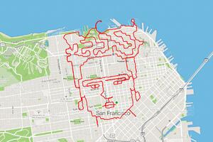 Amerikanac trčanjem "nacrtao" lik slavne slikarke