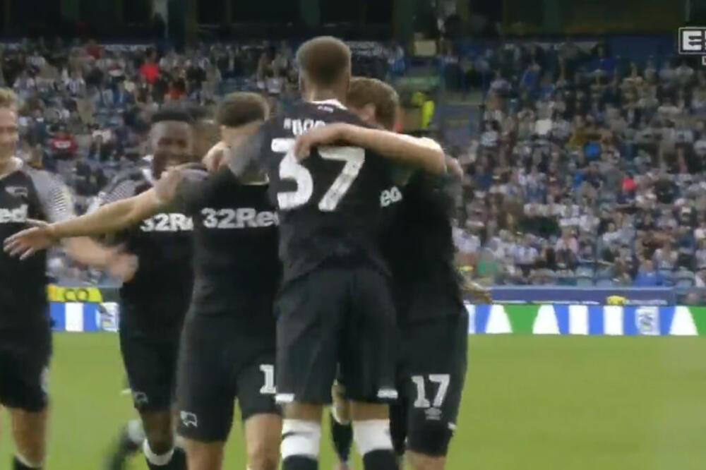 Slavlje igrača Derbija, Foto: Printscreen