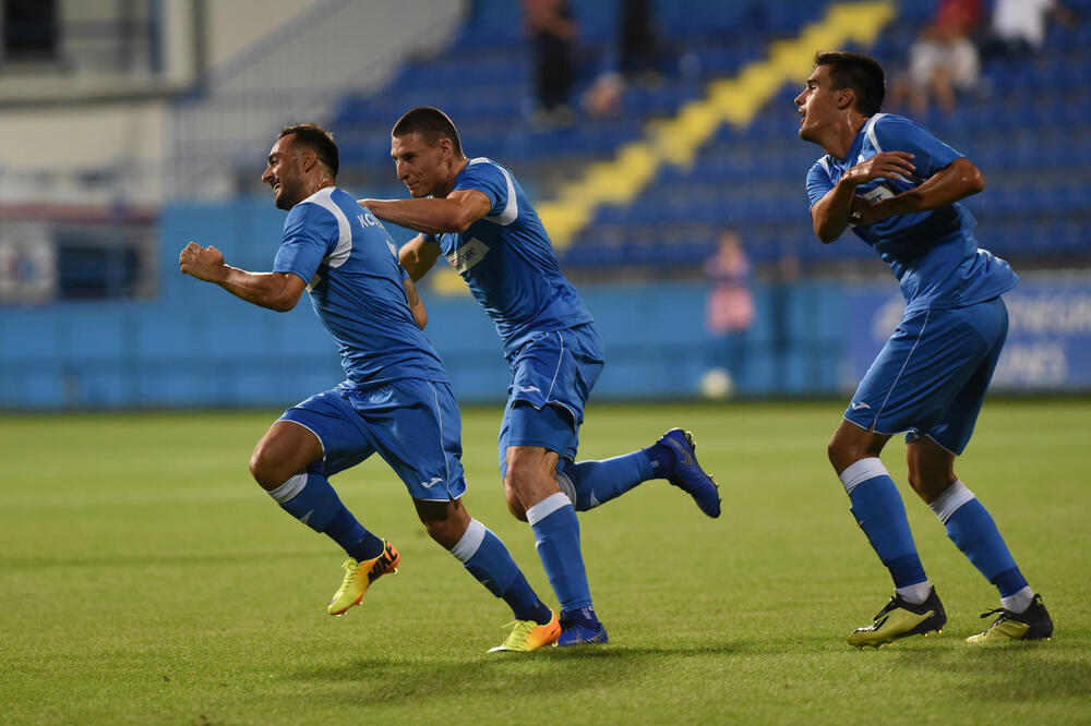 Fudbaleri Sutjeske slave gol Kojaševića, Foto: Savo PRELEVIC