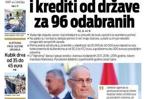 Naslovna strana "Vijesti" za 11. avgust