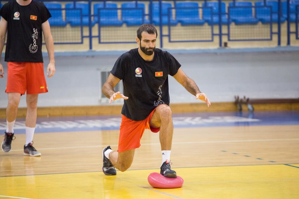 Aleksandar Minić na treningu u Pljevljima, Foto: OSCG