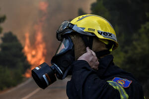 FOTO Grčki vatrogasci se bore protiv tri velika požara