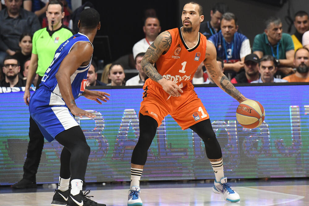 Džastin Kobs na utakmici protiv Budućnosti, Foto: ABA liga