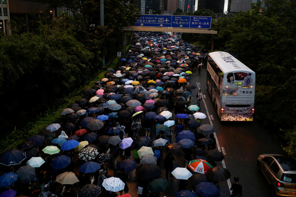 Sa protesta u Hongkongu, Foto: Reuters