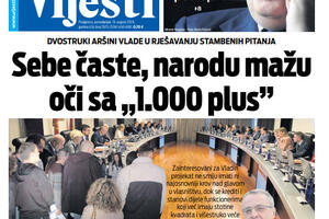 Naslovna strana "Vijesti" za 19. avgust